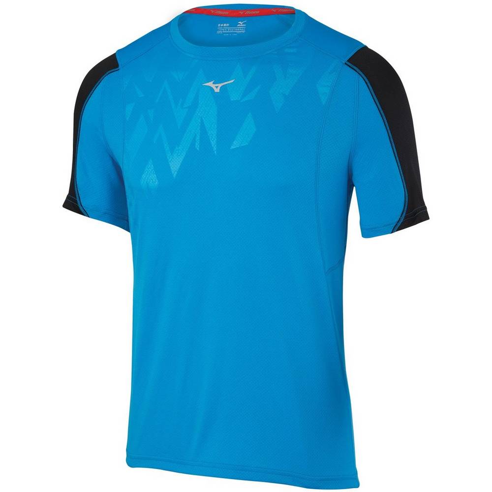 Maglietta Mizuno Running Alpha Vent Uomo - Blu/Nere - 38594-MWRJ